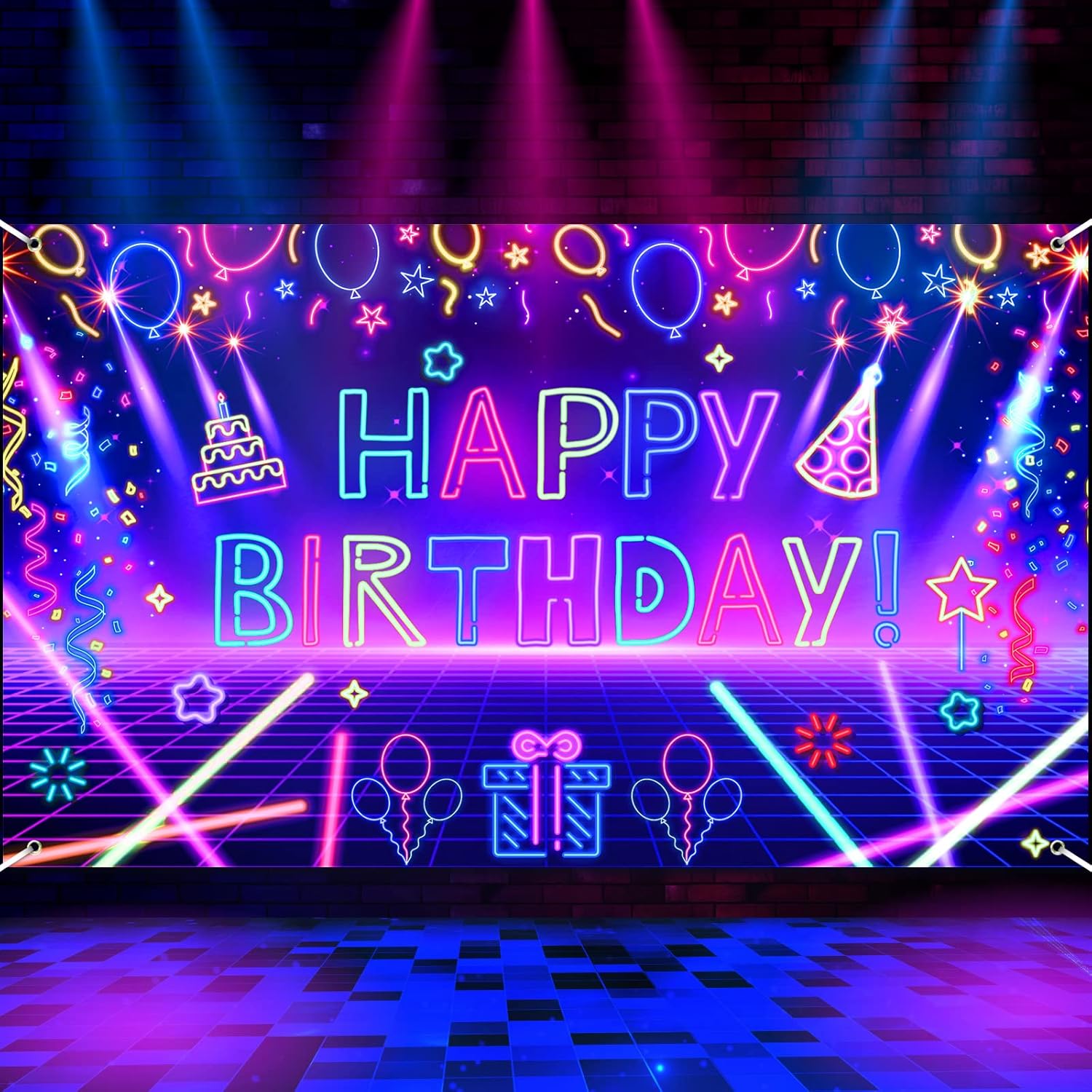 Photography Backdrop Glow Neon - đánh giá và giá Let'S Party Event Supply