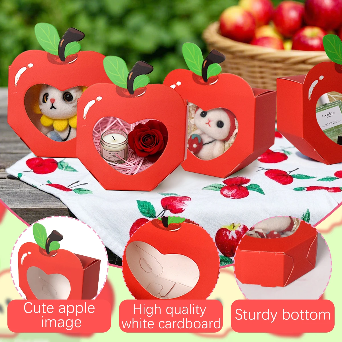 10/20Pcs Apple Window Candy Bo - đánh giá và giá Event Party Box