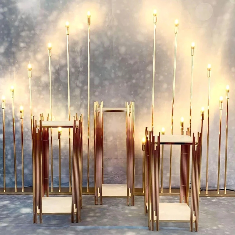 decoration gold metal walkway  - đánh giá và giá Dessert Table Backdrop