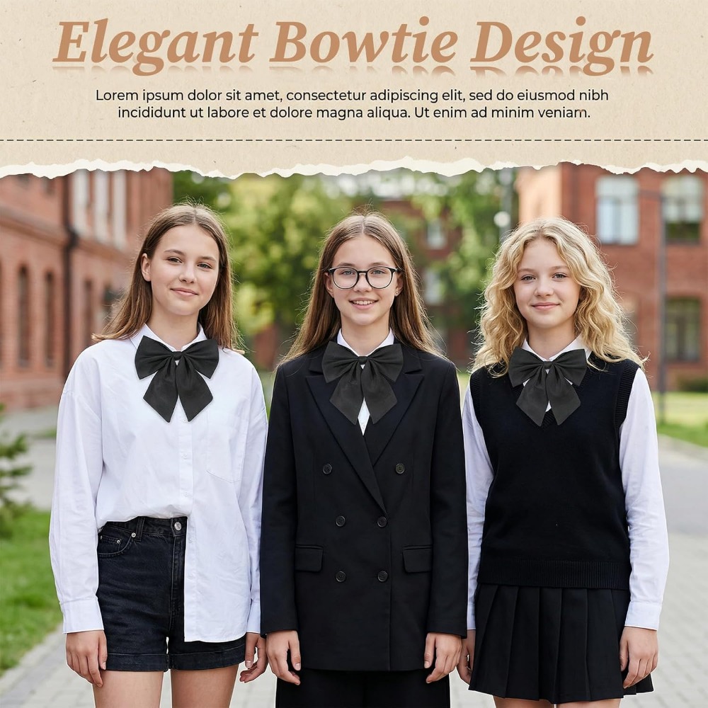 Black Bow Ties for Women, Larg - đánh giá và giá Event & Party Supply