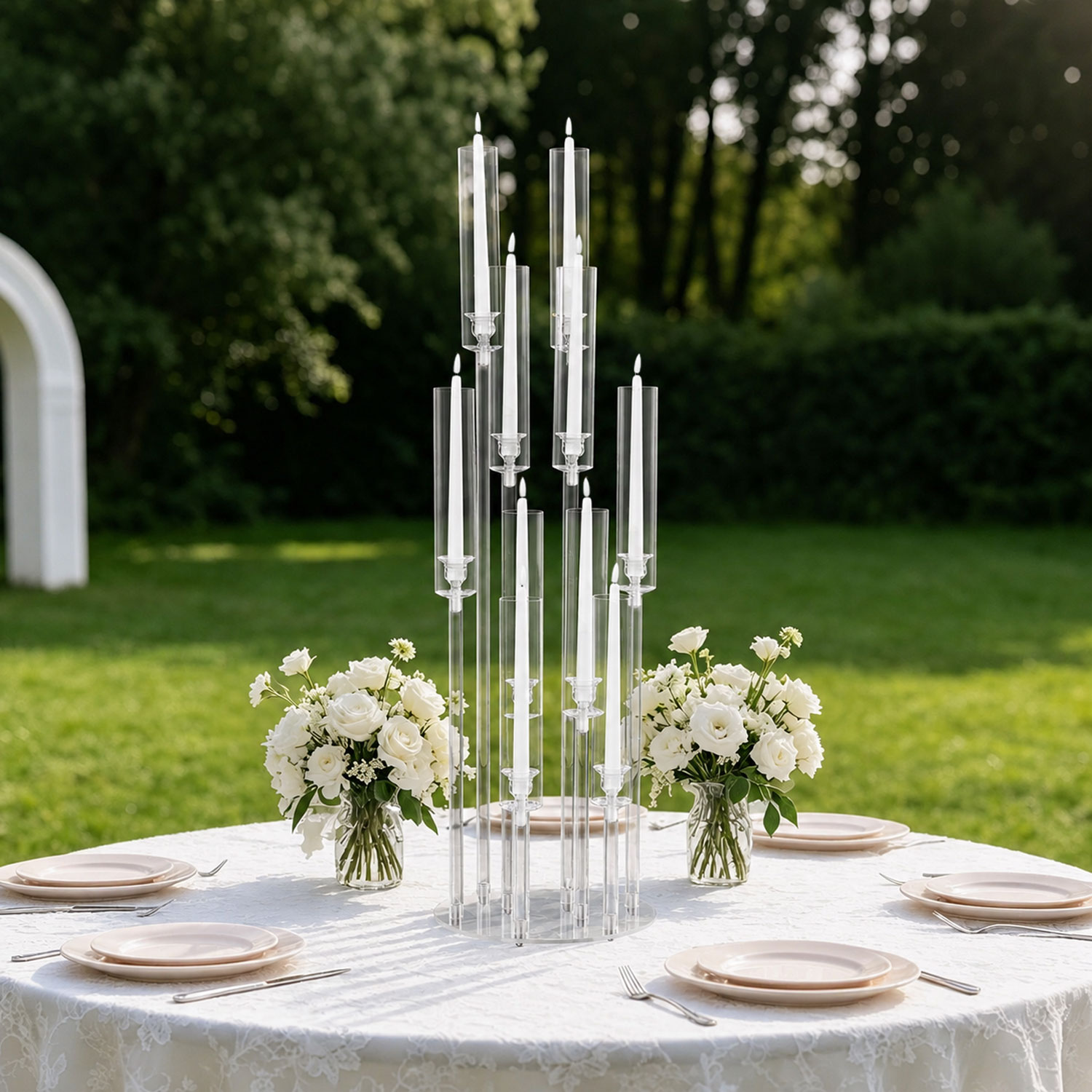 10 Arm Acrylic Candelabra Cent - đánh giá và giá Centerpiece Stick