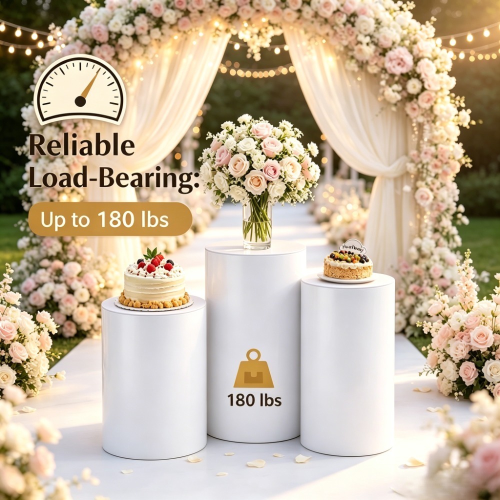 3/5Pcs White Cylinder Pedestal - đánh giá và giá Event Support
