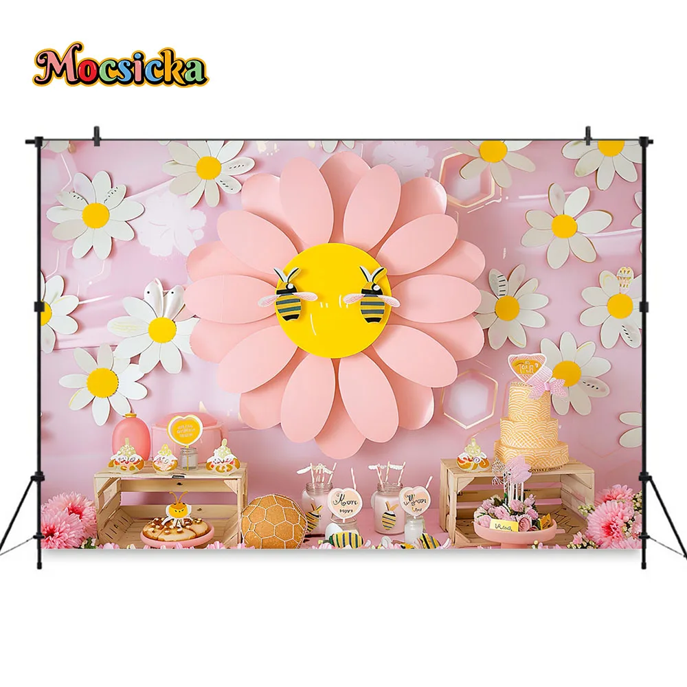Mocsicka Sweet Daisy Girl Birt - đánh giá và giá Dessert Table Backdrop