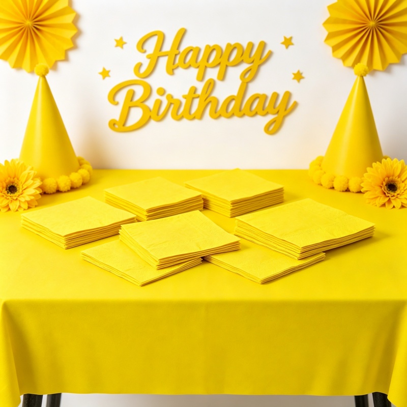 Yellow Tablecloth Napkin Set P - đánh giá và giá Table Cloth Disposable