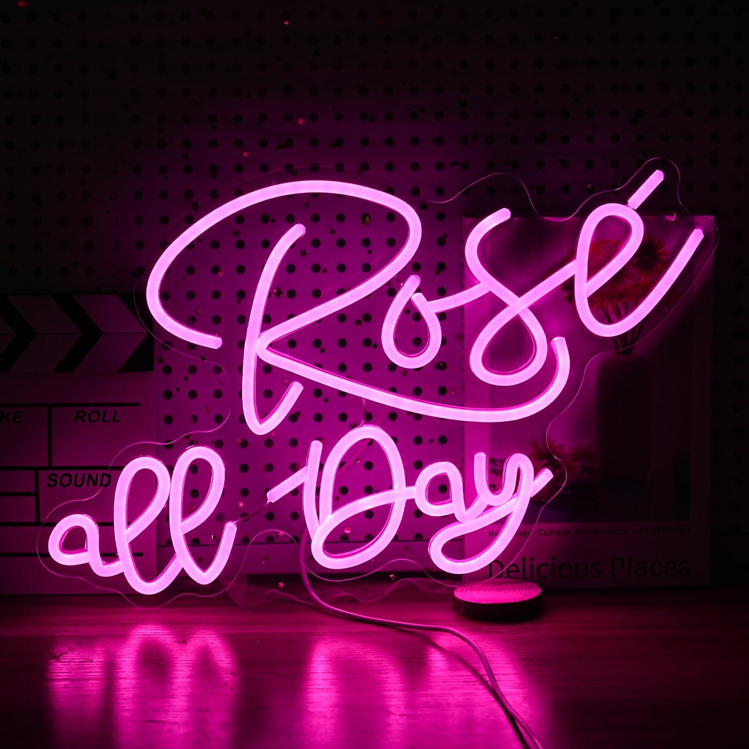 Rose All Day Neon Sign Dimmabl - đánh giá và giá Neon Sign Party