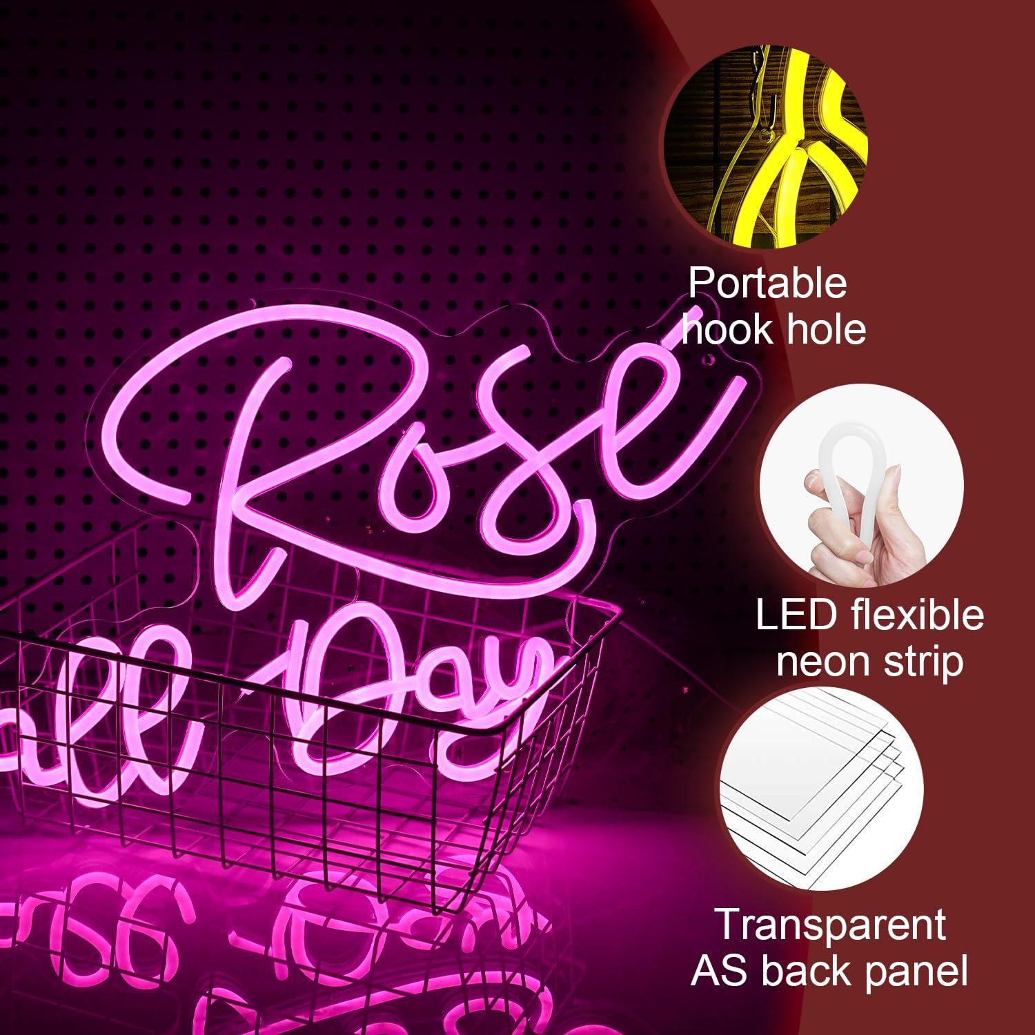 Rose All Day Neon Sign Dimmabl - đánh giá và giá Neon Sign Party