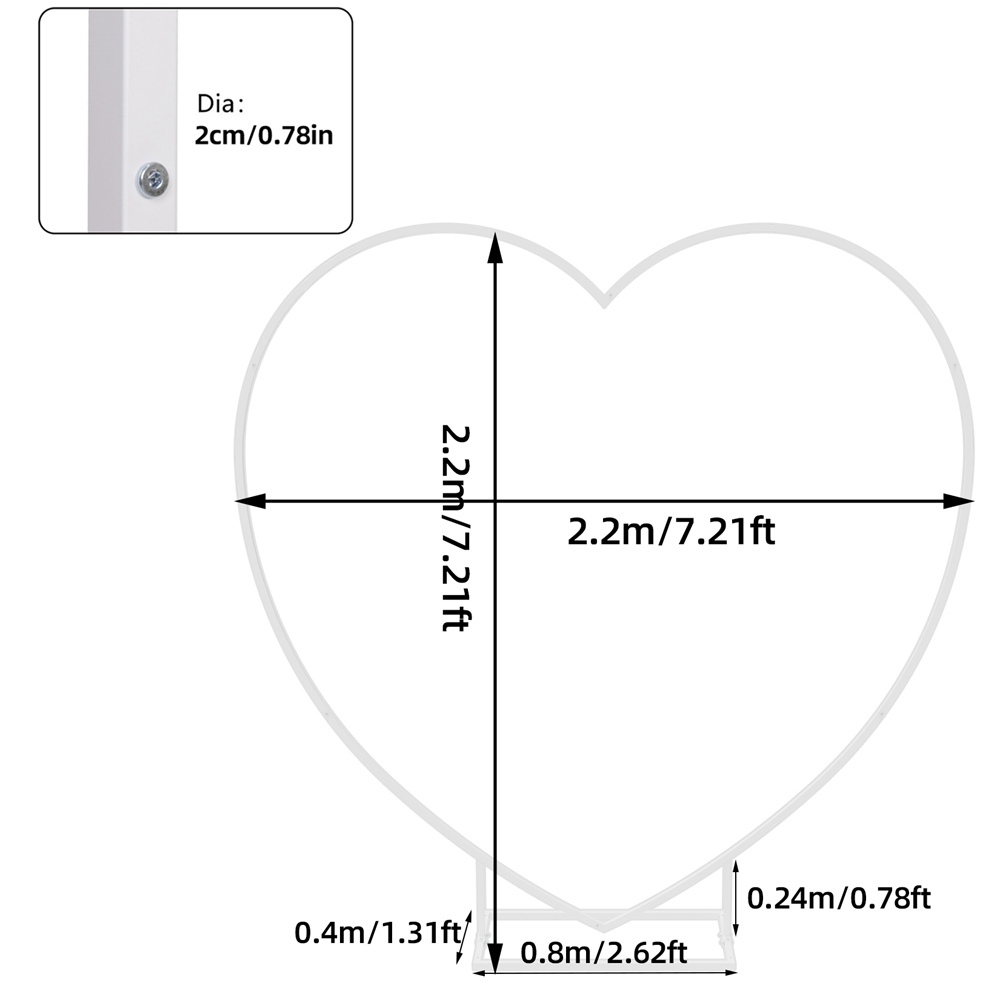 White Heart Shape Balloon Arch - đánh giá và giá Balloon Arch Kit