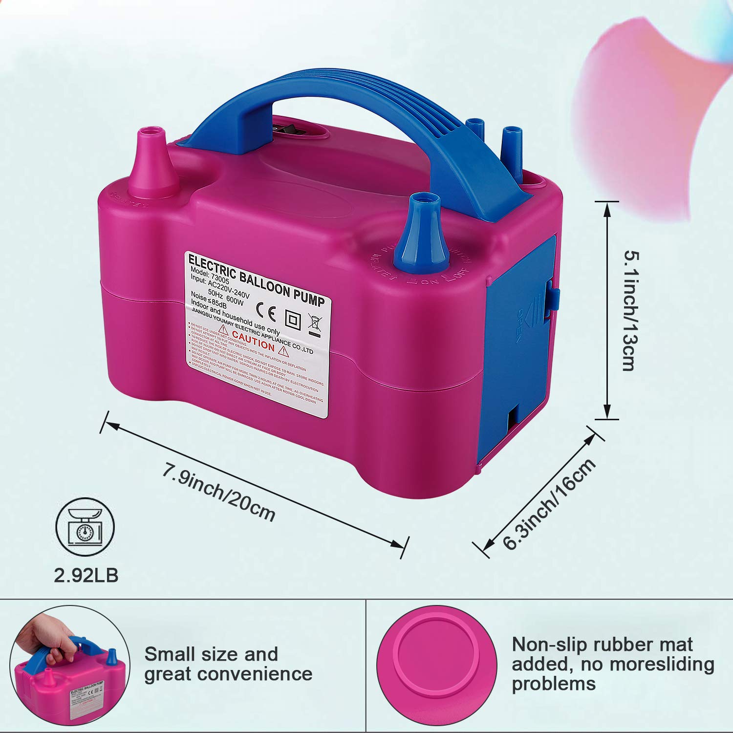 Portable Electric Balloon Blow - đánh giá và giá Balloon Pump Hand