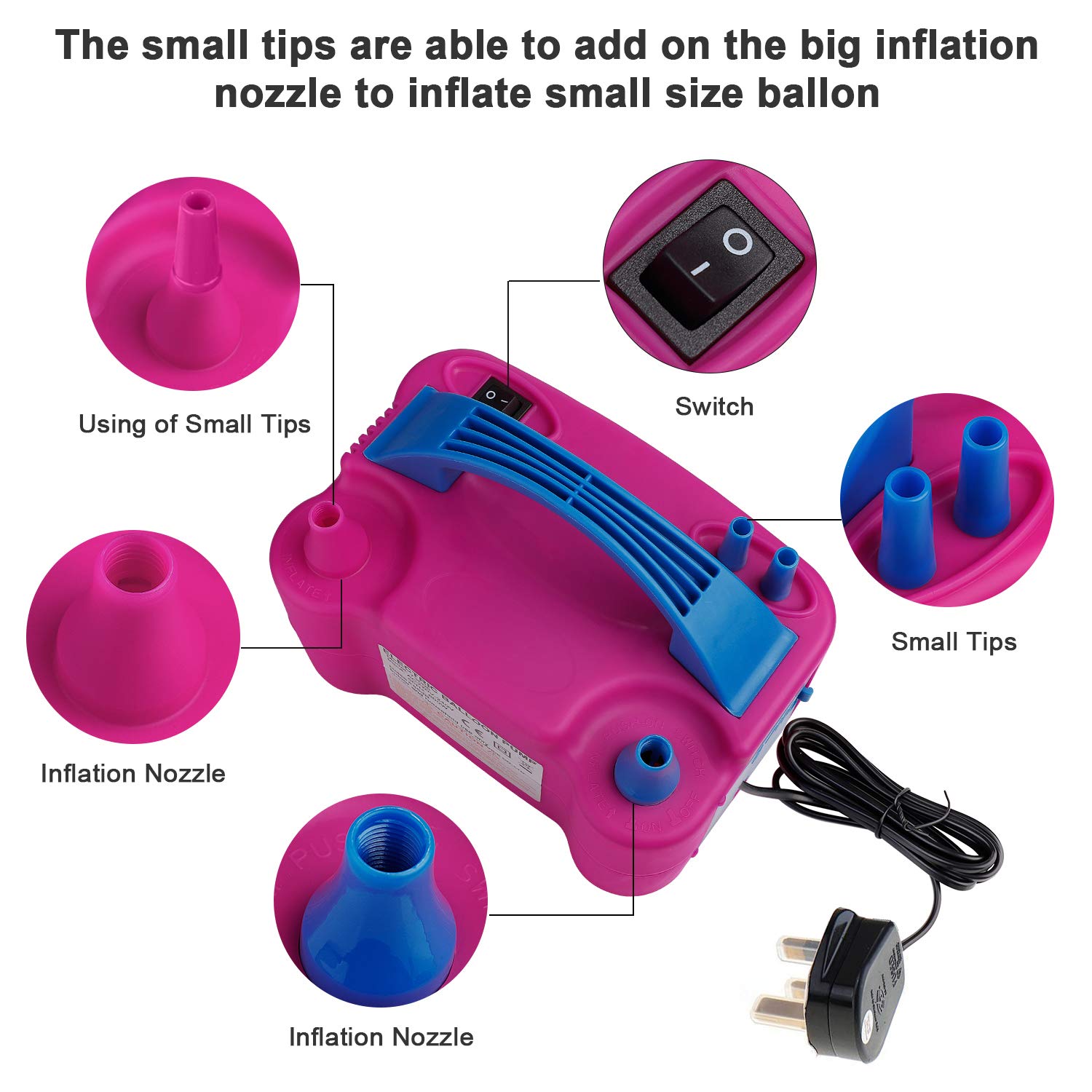 Portable Electric Balloon Blow - đánh giá và giá Balloon Pump Hand